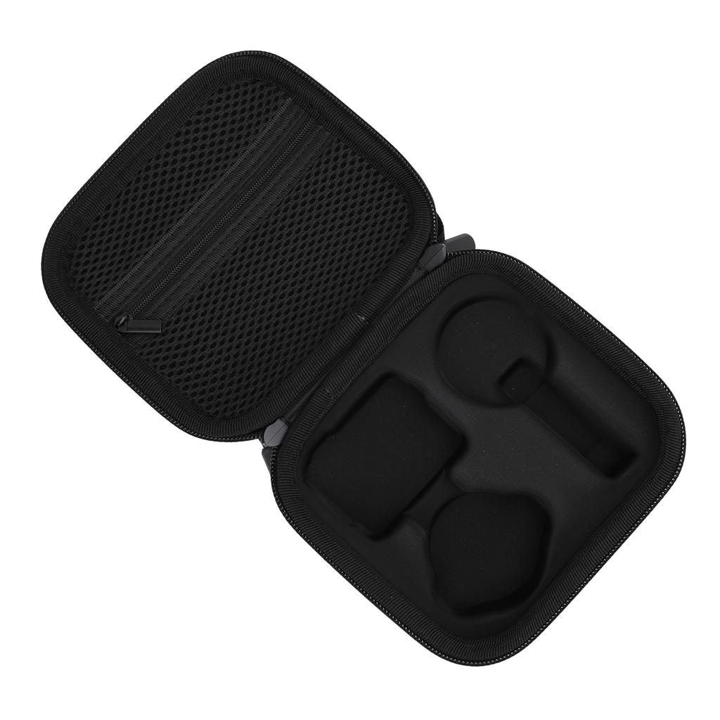 Action Camera Case with Two Way Zipper Mesh Pocket Black Nylon Drop Resistant Portable Water Resista