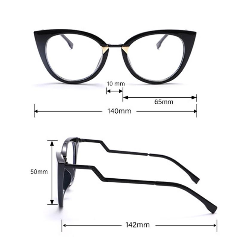 Vintage Cat Eye Glasses Women Anti Blue Light Luxury Designer Optical Frames Myopia Prescription Eyewear Trendy
