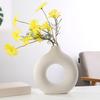 Nordic Ring Shape Vase Modern Decorative Vases Ceramic Flower Vase Modern Art Round Shape Vase