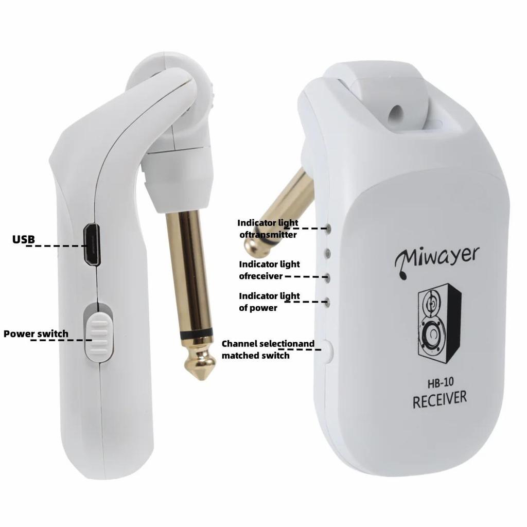 Беспроводная гитарная система HB-10, аудиопередатчик, приемник, перезаряжаемый