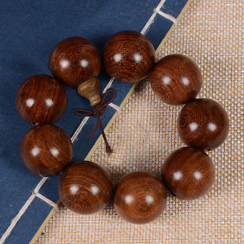 Браслет из золотистого сандала 2.0, браслет из старого материала с деревянными бусинами Будды для мужчин и женщин, парные украшения, сандаловые четки, культурные украшения для игры