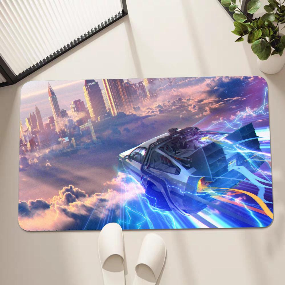 Back To The Future Long Rugs Cheaper Anti-slip Modern Living Room Balcony Printed Bedside Area Rugs
