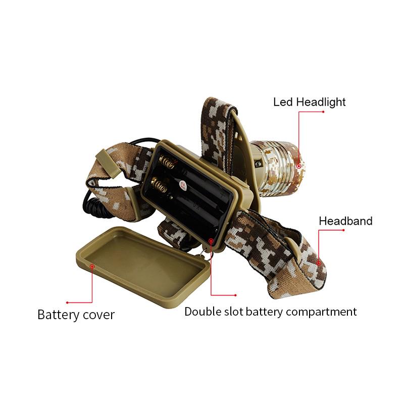 1200 люмен светодиодный налобный фонарь камуфляжный налобный фонарь для кемпинга налобный фонарь с зарядным устройством
