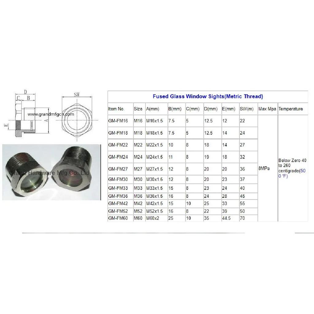 Смотровое стекло для масла из нержавеющей стали 304, 1-1/4"-11.5 NPT, смотровые окна, индикатор уровня для редуктора воздушного компрессора, вакуумного насоса