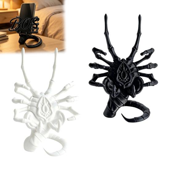 Unique Desk Accessories Sci-Fi Horror Theme Phone Holder, 3D Printed Ornament, Exotic Home Decor Creative Stable PLA Stand for And Office Sci Fi