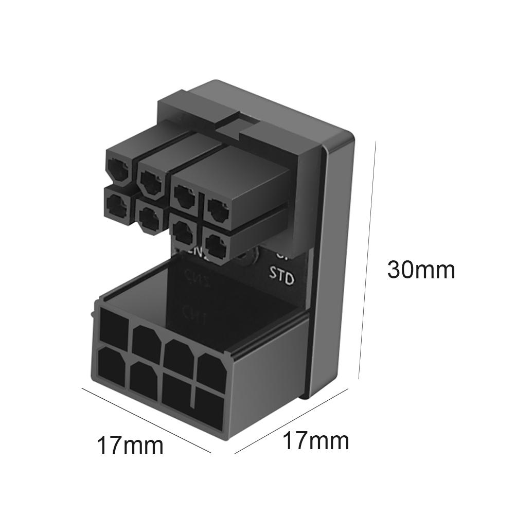 Угловой адаптер ATX 8Pin 6Pin Female на 8Pin 6Pin Male 180 градусов для настольных ПК GPU