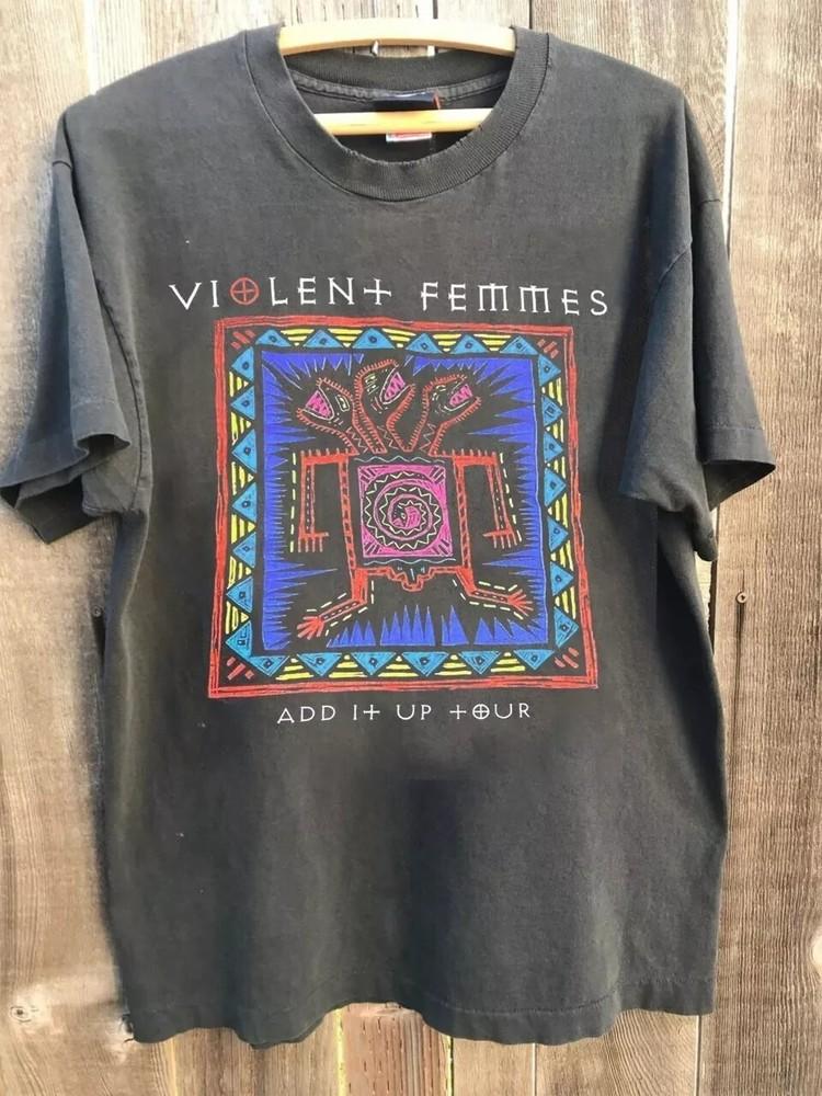 Violent Femmes T shirt Add it Up Tour 1993 Charcoal Color Unisex Tshirt S-5XL Unisex T-Shirt