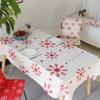 Nordic Ins Party New Year Tablecloth Red Tablecloth Waterproof /Antifouling Girl Heart Coffee Table Set Christmas Tablecloth