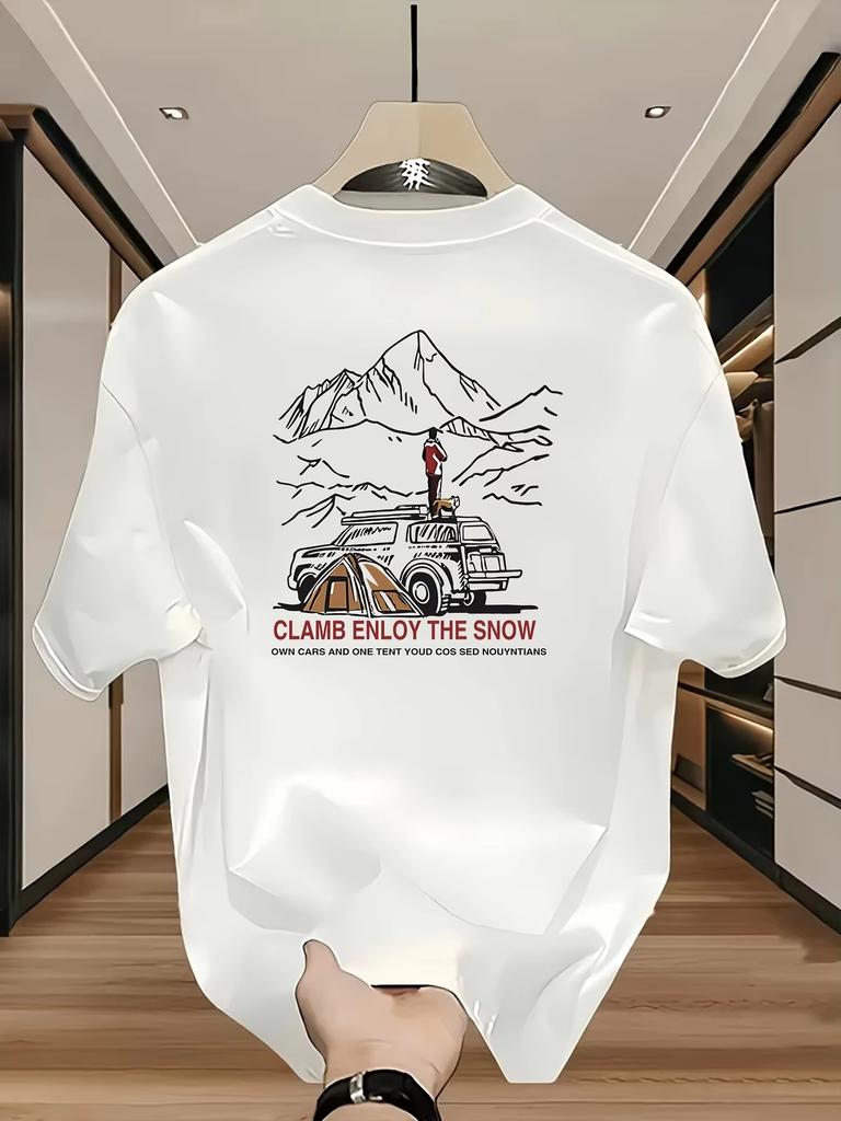 2026 New Summer Cotton Unisexs T Shirt Soft Breathable Fabric Fashionable Train Pattern Comfortable Fit Suitable Daily Home Wear