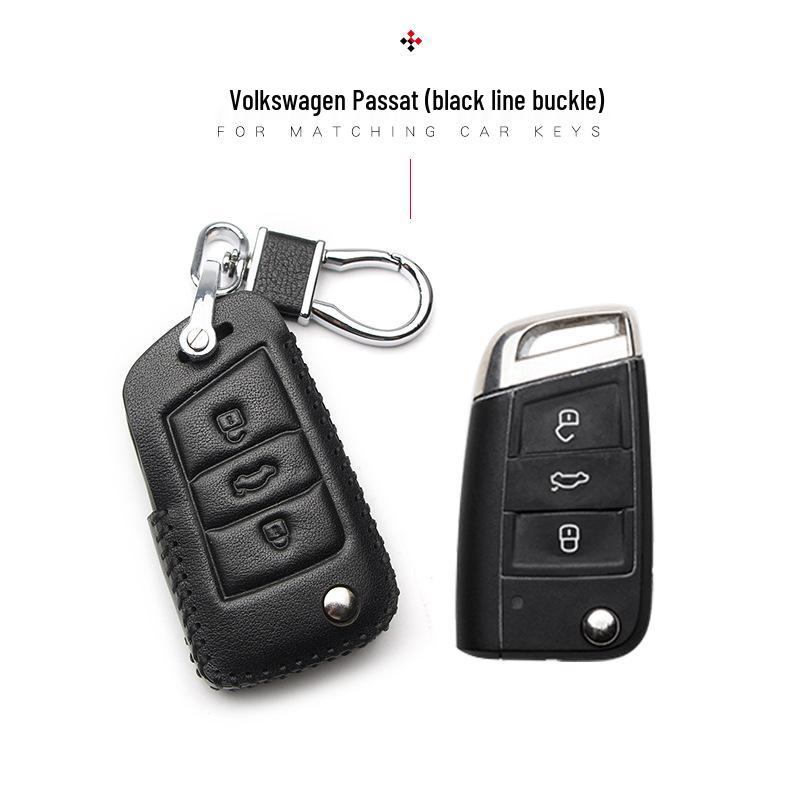 Чехол для ключа Volkswagen для New Magotan, Golf, B8, Passat, Tiguan, Lavida, Bora - Натуральная кожа