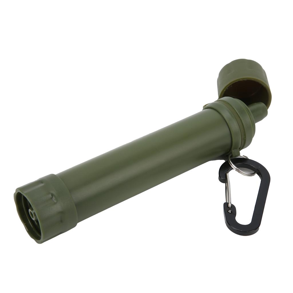 Outdoor Water Filter Straw Water Filtration Purifier Compass Carabiner Camping Equipment