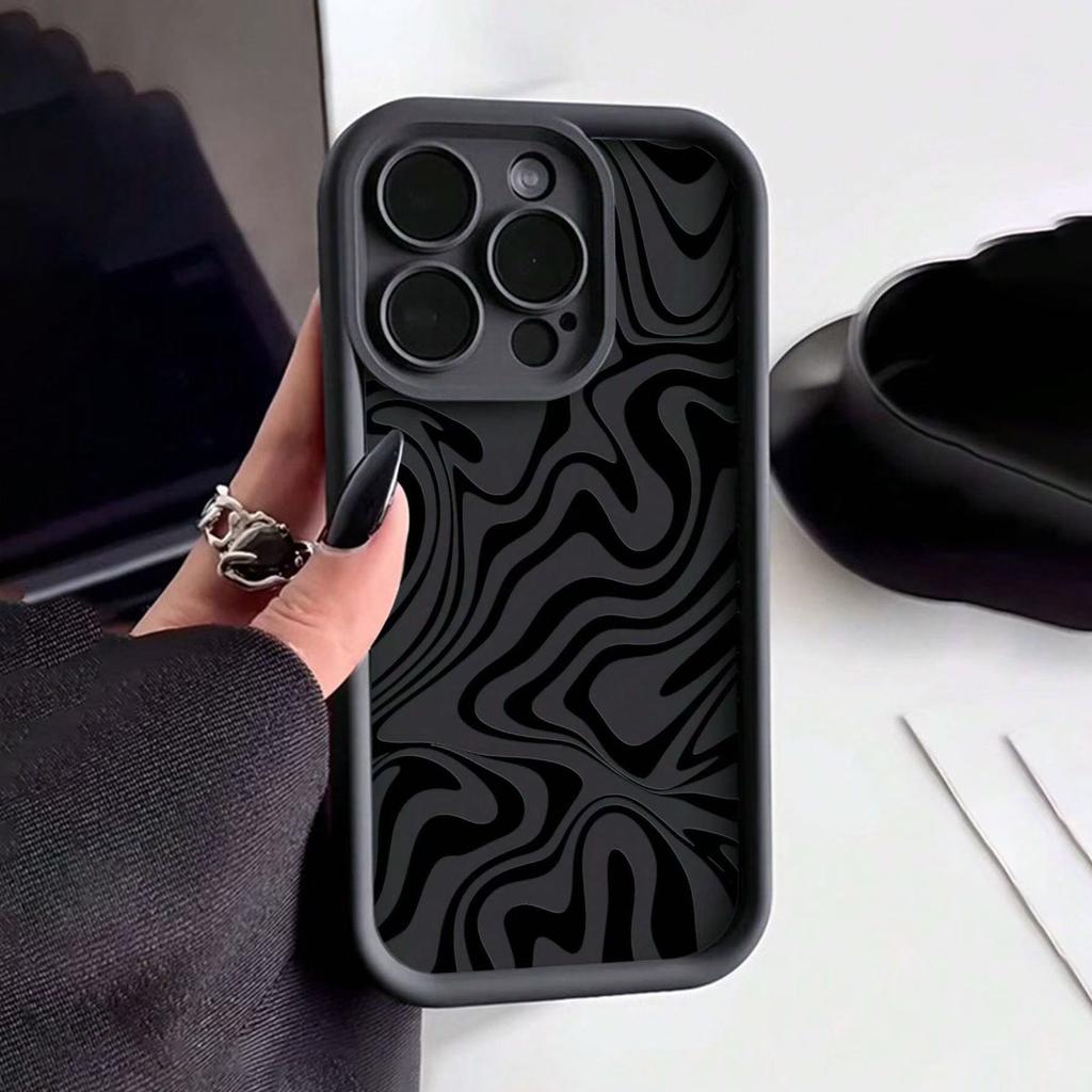 Черный гофрированный глазная лестница мода применимая чехол для телефона apple 11/11/11 pro 11promax популярный 11