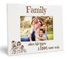 Engraved Family Where Life Begins & Love Never Ends Quotes Table Top Photo Frame
