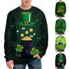 St. Patrick's Day Fashion Print Loose Long Sleeve Shirts For Men And Women