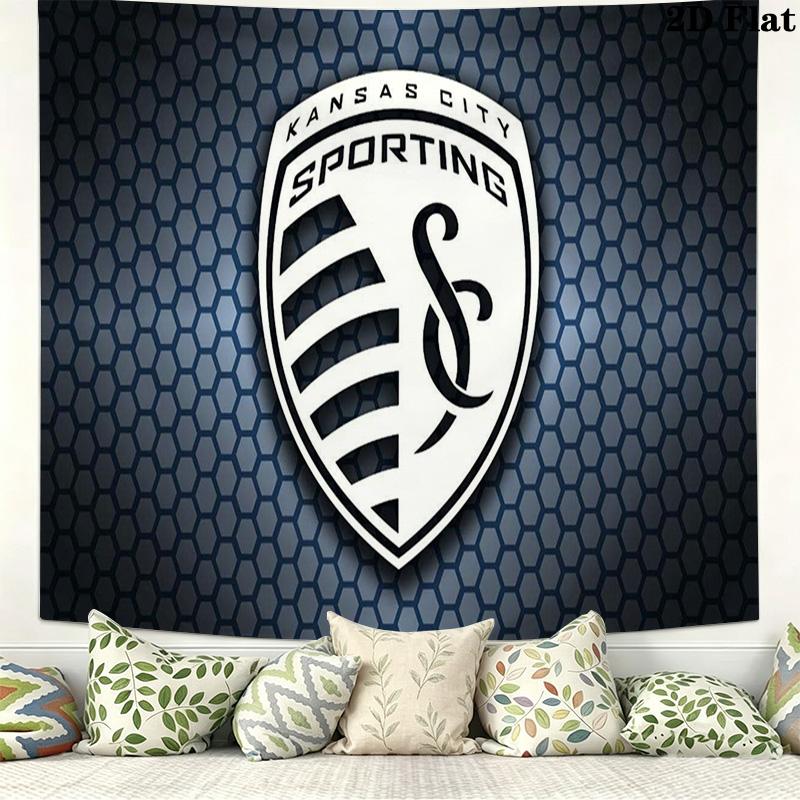 Sporting Kansas City Wall Tapestry Aesthetic Wall Hanging Printed Fabric Blanket Decorative Tapestries for Bedroom Living Room Home Decor