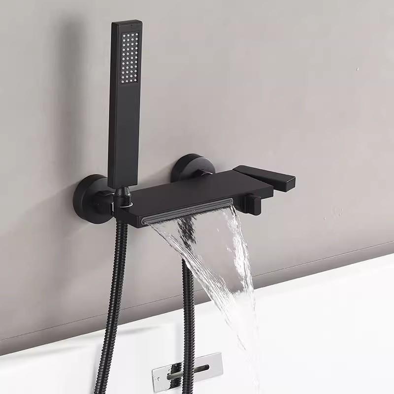 Серый комплект для душа для ванной, горячая и холодная вода, черный смеситель для душа для ванной комнаты, хромированный комплект для душа со скользящей штангой из латуни