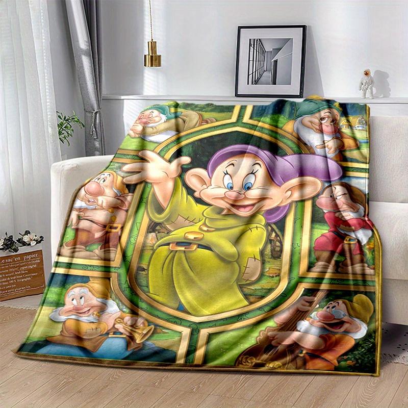 1pc. Cartoon Dwarfs Blanket, Cute Home Decor for All Seasons, Soft Throw Blanket as Gift Idea for friends and family, Warm and Cozy Bedding