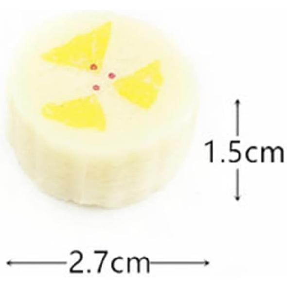 Avivilea Fake Fruit Slices Simulation Banana Slice Artificial Banana Blocks for Home Table Cabinet Display Decor 10Pcs (Yellow), 1inch