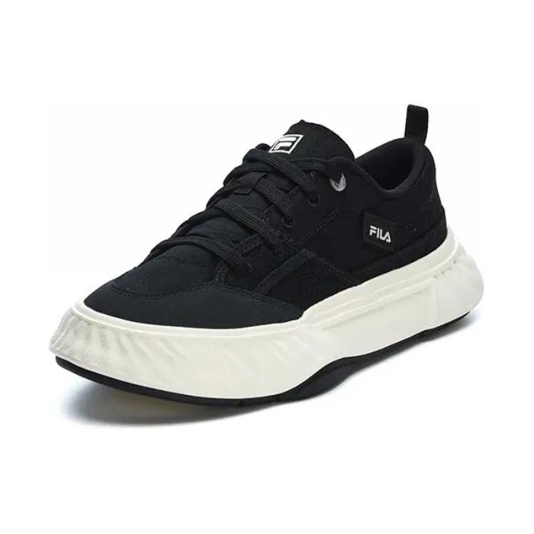 FILA Canvas Low NonSlip Durable Shoes 'Black White' (Unisex) Canvas Shoes F12M322301FBK