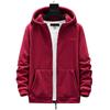 Men's Fleece Jacket, Outdoor Plus Fat Plus Plus Size, Spring and Autumn Fleece Cardigan, Hooded Sweatshirt, Outer