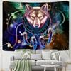 Лунный Волк Гобелен Настенная Картина Маслом Колдовство Психоделическое Животное Тапиз Хиппи Спальня Домашний Декор