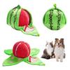 Образовательная интерактивная игрушка для собак Арбуз Плюшевая игрушка-головоломка Прятки с пищалкой и шуршащими звуками для маленьких и средних собак Тренировка IQ Игрушка для жевания