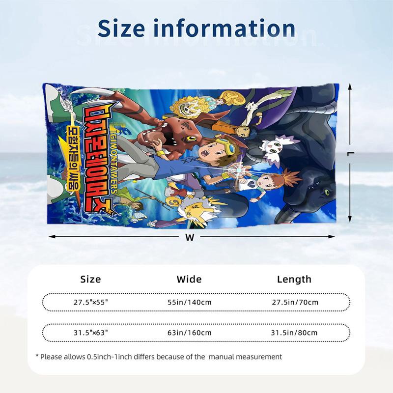 Digimon Beach towels also serve as bath towels summer essential a musthave for the outdoors the beach and the pool