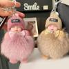 Sleeping Baby Keychain Cute Soft Fluffy Plush Doll Key Ring Women Girl Bags Pendant Backpack Accessories Gifts