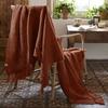 Plaid - Gabin - Terracotta - 130 x 160 cm - 100% PET - Lavable à 30° C