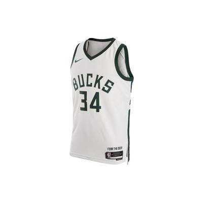 Футболка NBA Bucks Fan Edition 22-23 - Яннис Адетокунбо #34 унисекс топы белые DN2084-100