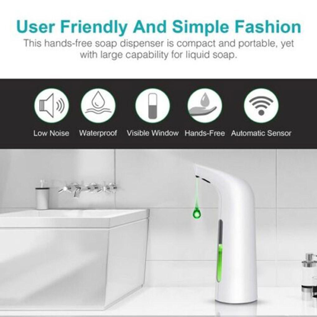 Automatic Dispenser Intelligent Touchless IR Sensor Hands Free Hand Wash Organizer Home Bathroom Cleaning Gold