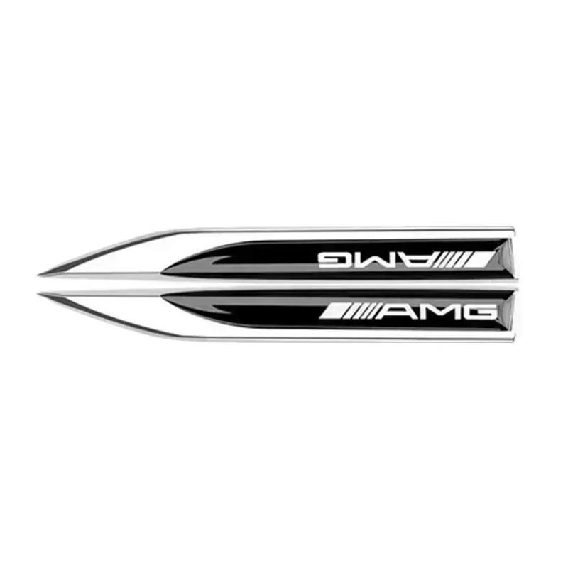 2pcs 3D Metal Car Fender Side Wing Emblem Badge Sticker For Mercedes benz W203 W204 W205 W210 W211 W212 W164 W176 CLA CLS SL GLA GI7