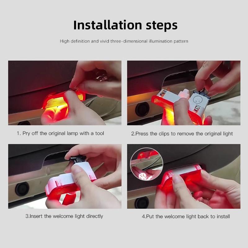 Car Door Welcome Light Car Open Door Projection Lamp For Volkswagen VW Polo Golf T5 Caddy T4 Touran GTI Passat Scirocco Tiguan