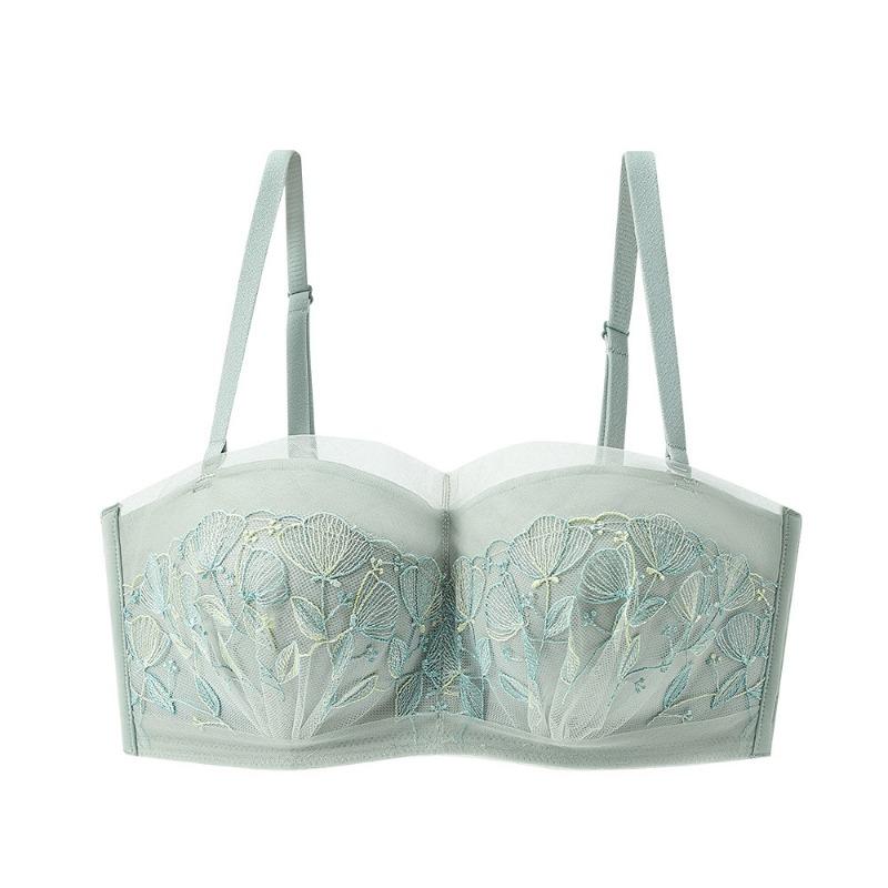 Французское нижнее белье, сетчатый бюстгальтер со съемными бретелями и вышивкой из сладкого кружева