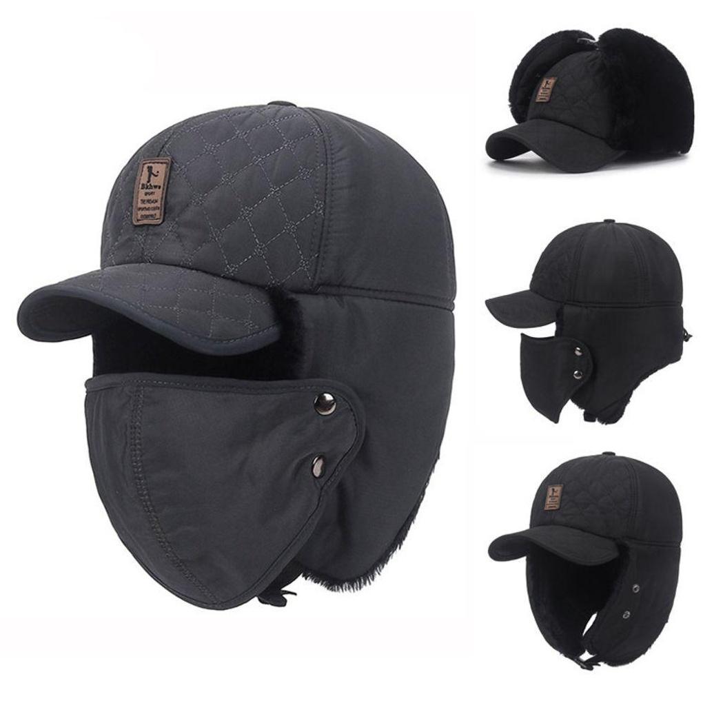 Зимняя теплая стеганая шапка-ушанка с ромбовидной стежкой, каштановая