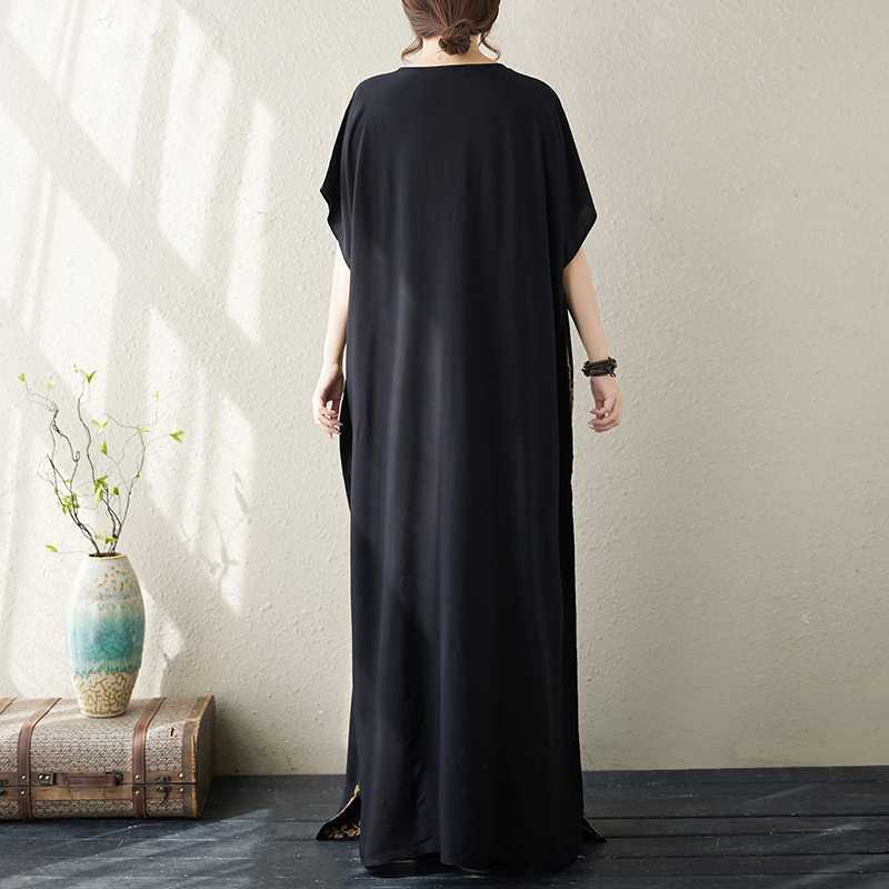 Женские платья больших размеров с вышивкой, длинные, летние, с V-образным вырезом, винтажное пляжное, бохо-праздничное платье