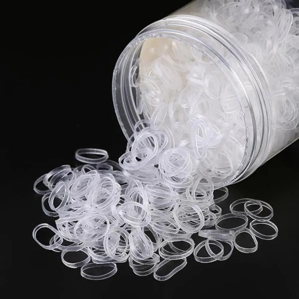 Large capacity transparent rubber bands, 1 pack of 1,000 pieces, diameter 1.5cm