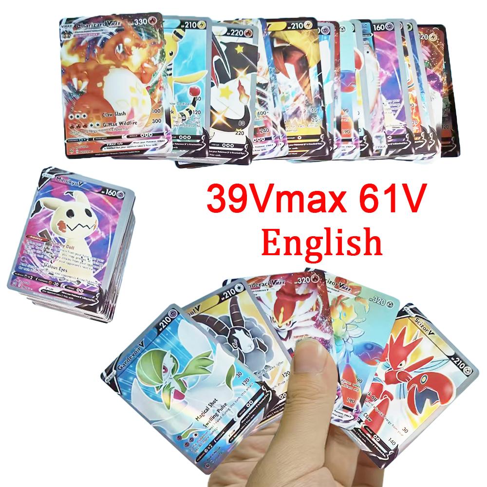 Pokemon Cards Vmax Vstar EX GX Energy Toys  Playsets Card No Repetition Exceed Evolution Charizard Full Flash Card Multiple People Battle