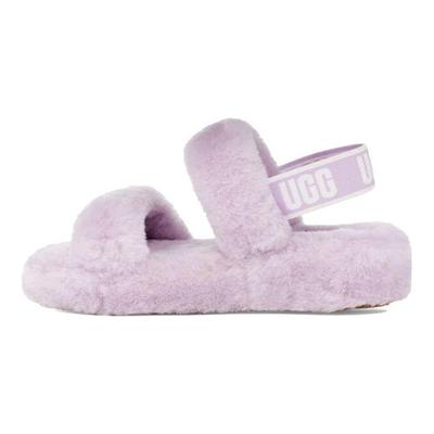 Oh Yeah Fuzzy Platform Sport Sandals Women Sandals Purple 1107953-CATR