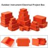 IP67 Waterproof Enclosure Junction Housing Box ABS Plastic Orange Color Electronic Project Case Instrument Box Outdoor Indoor