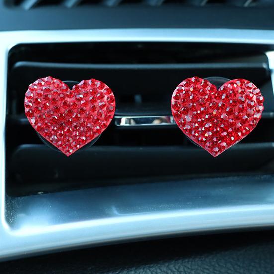 4 шт. автомобильный освежитель воздуха со сверкающими стразами, элегантное украшение автомобиля, зажим для ароматерапии для поездки с красивым ароматом