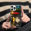 Милый Чехол-Тотторо Серебристый Градиент Плиссированный Волна Воды для IPhone 17 16 15 14 13 12 11 Pro Max