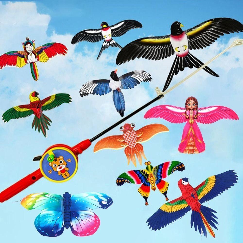 New DIY Toy Cartoon 35cm Large Eagle Kites Flying Bird Kites Plastic Eagle Kite