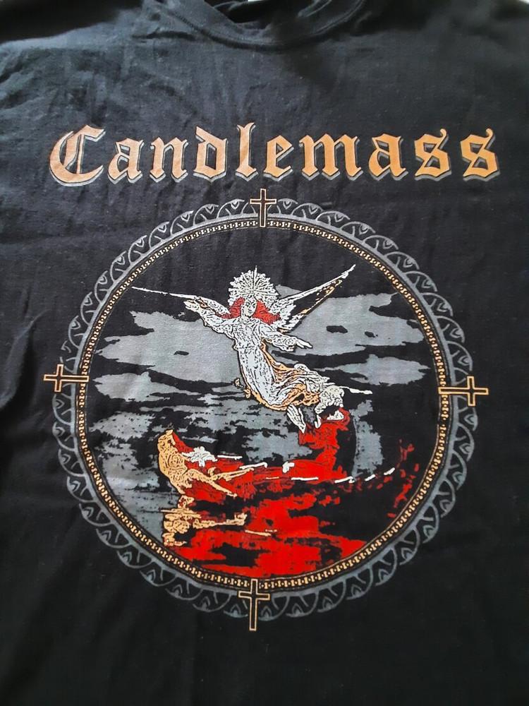New Popular Candlemass Band Black T-Shirt Cotton Full Size Unisex T-Shirt