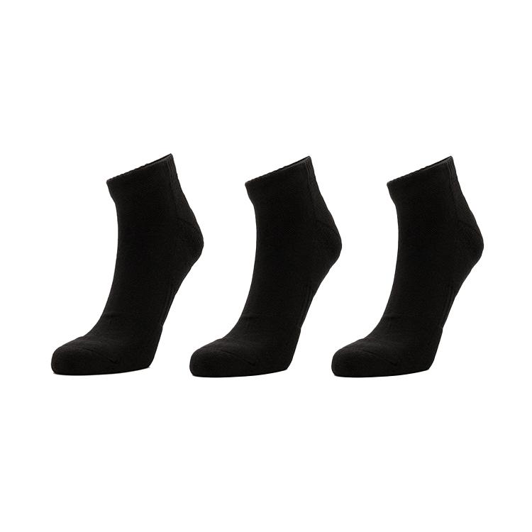 Under Armour Дышащие Повседневные Тренировочные Носки для Бега 3 Пары Унисекс носки Черные 1386312-001