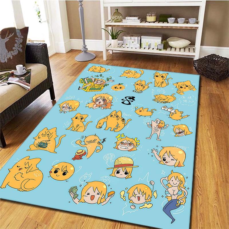 One Piece Nami Carpet Rug For Living Room Bedroom Home Sofa Decoration Kids Play Nonslip Floor Mat