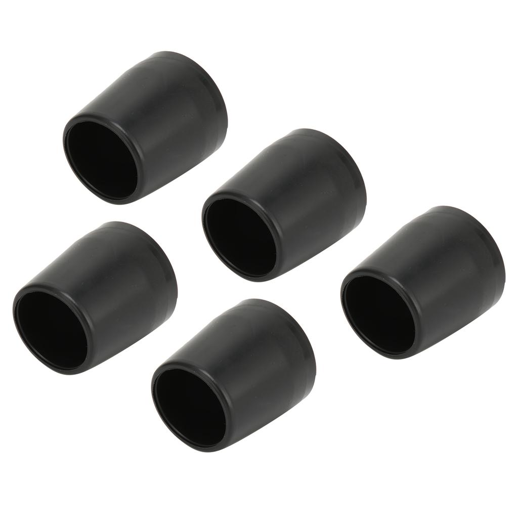 5 Pcs Crutch Tips Thick Rubber Single Angle Cane Foot Cane Walking Stick Crutch Foot PadBlack