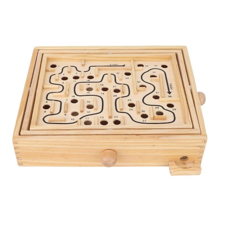 Educational Maze Puzzle Game Toy For Adult and Kids Concentration and Balance Skill Training Bead Maze Board Game Toy