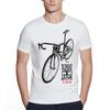 Fixed Gear Bicycle Cyclist Painting T-Shirt Men Short Sleeve Road Bike Sport Lover White Casual