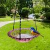 Decorative Hanging Bird Feeder with Chain - Dual-Bowl Design for Outdoor Garden & Yard, Attracts Hummingbirds
